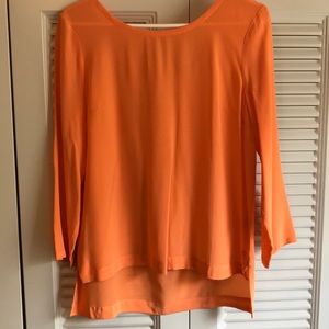 Maeve Orange Silk Blouse NWOT